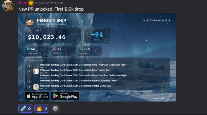 Alex's botting dashboard — $10,023.46 total spend